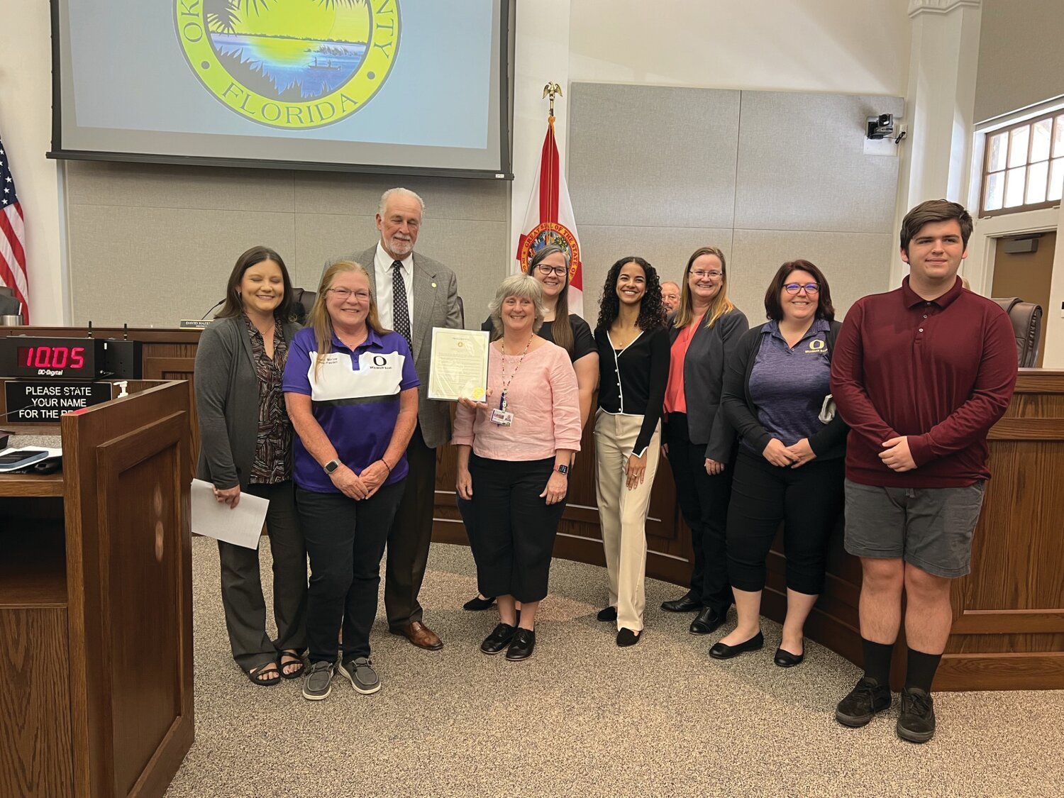 OKEECHOBEE -- At their March 14 meeting, the Okeechobee County Commission declared March as Music in Our Schools Month. [Photo by Katrina Elsken/Lake Okeechobee News]